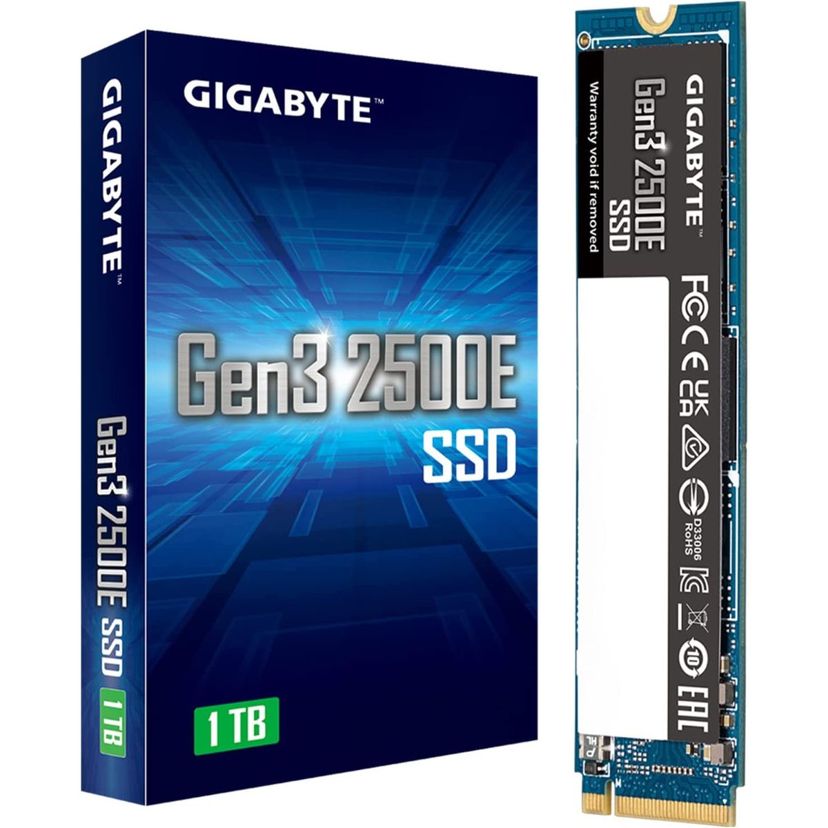 جيجابايت Gen3 2500E SSD M.2 NVME محرك الأقراص الصلبة الداخلي ذو الحالة الصلبة - 1 تيرابايت