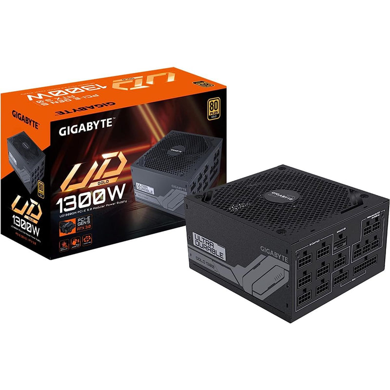 وحدة إمداد الطاقة GIGABYTE GP-UD1300GM PG5 - 1300 واط، ATX 3.0، PCIe Gen5، 80+ Gold، وحدات كاملة