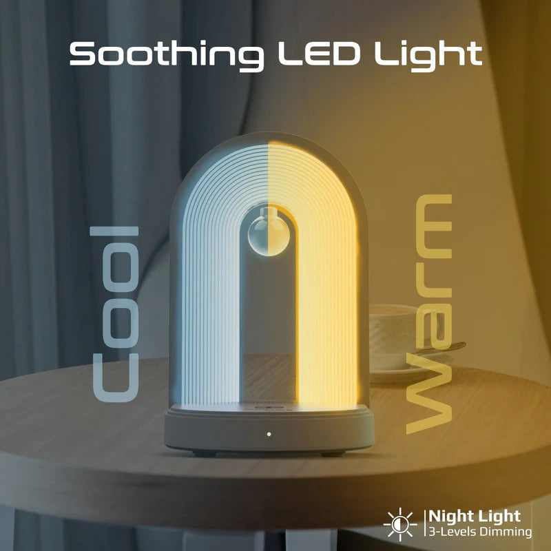 Promate Globe-QI – 3-in-1 LED Night-Lamp, Bluetooth Speaker & 15 W Wireless Charger