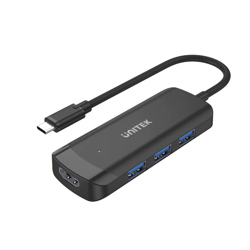 UNITEK uHUB Q4+ 4-in-1 Powered USB-C Hub with HDMI