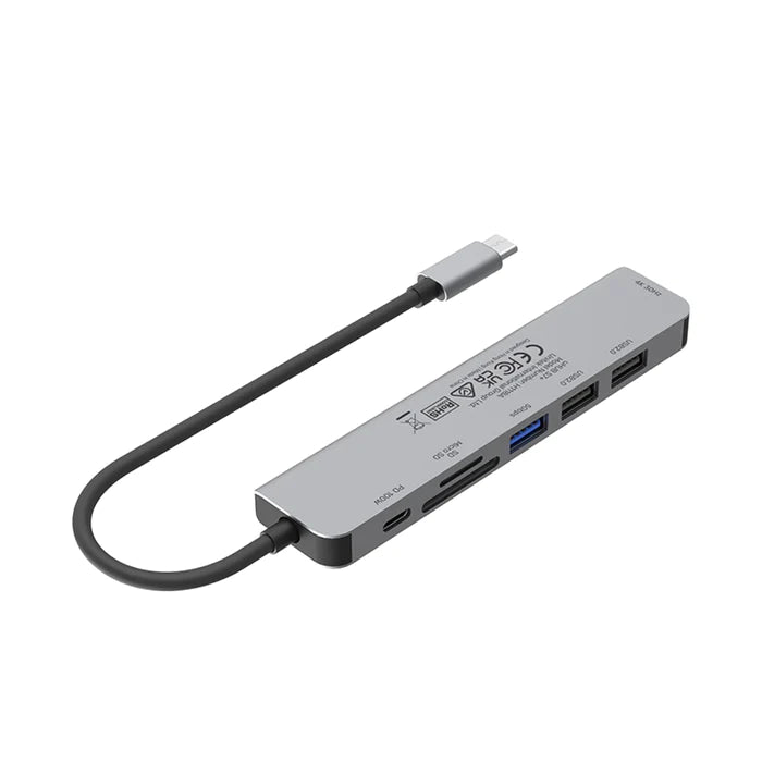 UNITEK uHUB S7+ 7-in-1 USB-C 5Gbps Hub with 4K HDMI and 100W Power Delivery