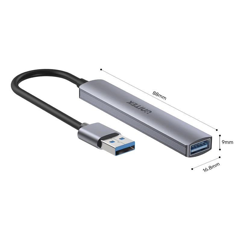 UNITEK uHUB 4-in-1 USB-A Hub محور USB متعدد المنافذ عالي السرعة يصل إلى 5 جيجابت في الثانية