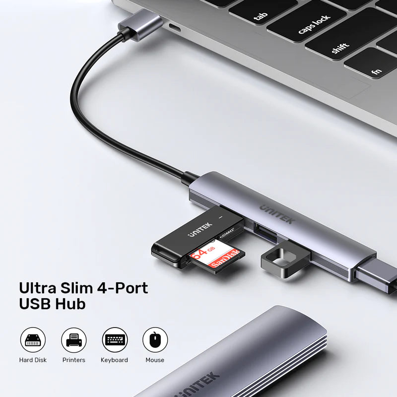 UNITEK uHUB 4-in-1 USB-A Hub High Speed Multiport USB Hub up to 5 Gbps