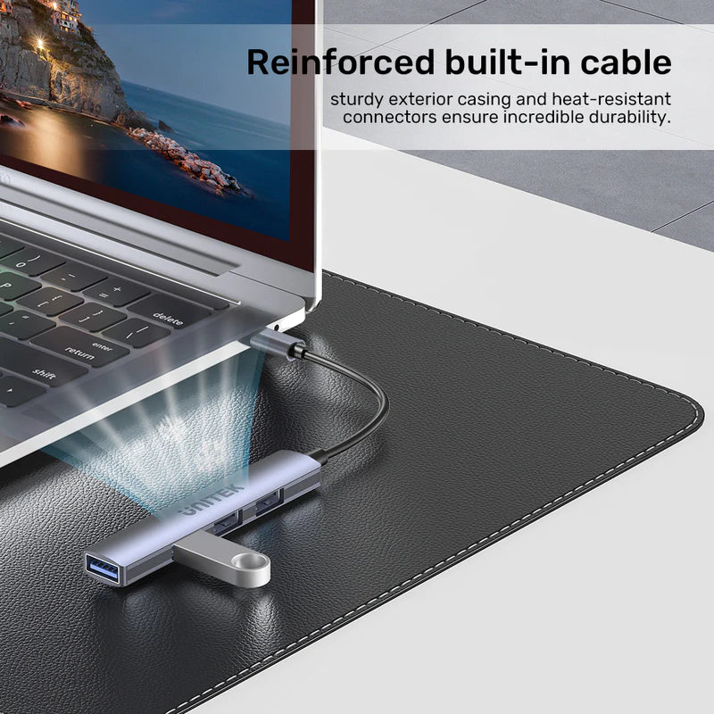 UNITEK uHUB 4 in 1 USB C Hub High Speed Multiport USB Hub up to 5 Gbps