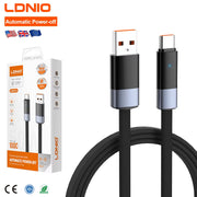 LDNIO LS242 2M Fast Charging Cable, 50W Auto Power-Off USB to Type-C Charger for Mobile Phones – Factory Price