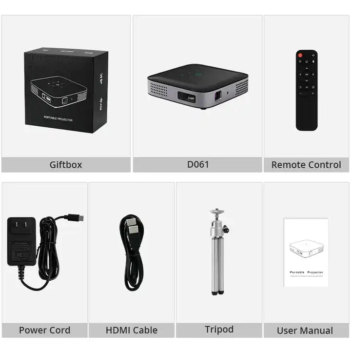 Hotack Newest D061 Full HD 1080P Home Theater Video Proyector Portable Mini Outdoor 4K Projector