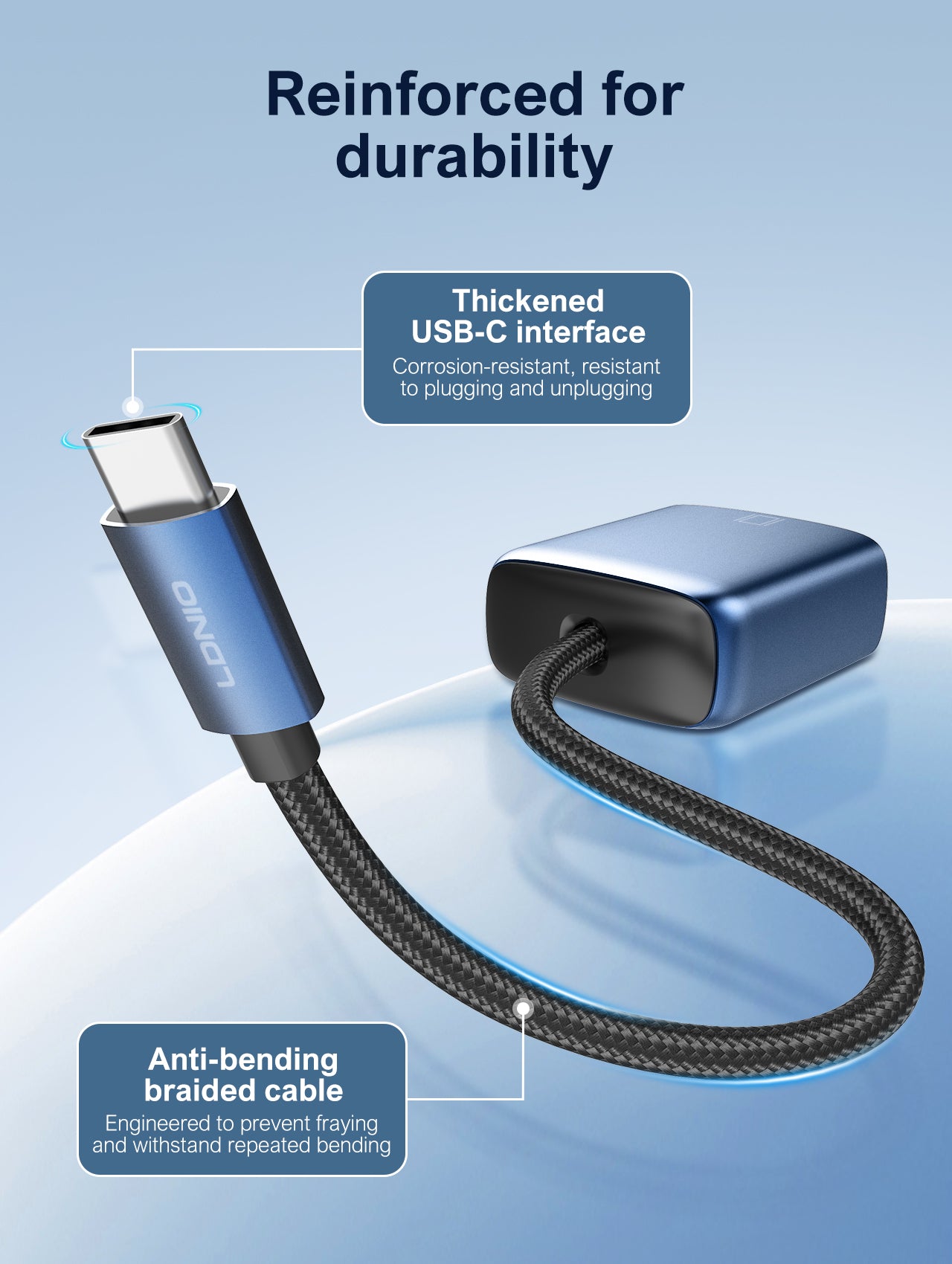 LDNIO HD-11C USB-C to VGA Adapter Hub, 1080P@60Hz Video Converter Docking Station, Aluminum Portable Plug & Play Display Adapter for Laptop & PC