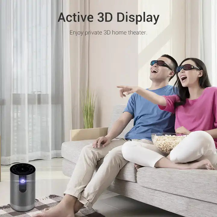 HOTACK D029 Mini Smart Projector 1080p DLP Home Theater Bluetooth 3D 4K FHD Touch Portable Outdoor Movie Short Throw Projectors
