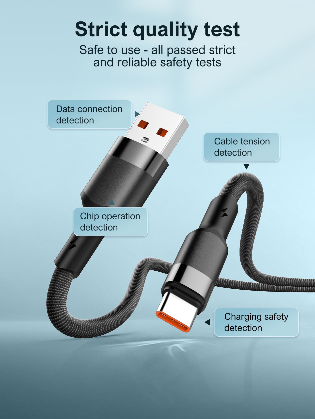 LDNIO LS352Q 2M 120W Fast Charging Type-C Cable – 3A Power Output, Anti-Bending Design, High-Speed Data Sync for Mobile Phones