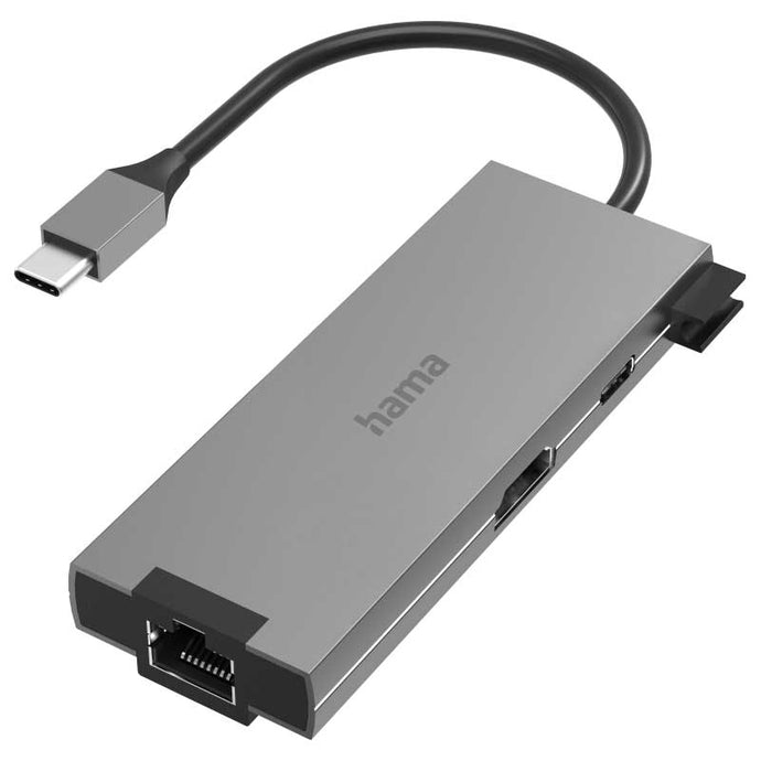 Hama 200109 USB-C Hub, Multiport, 5 Ports, 2 x USB-A, USB-C, HDMI, LAN ...