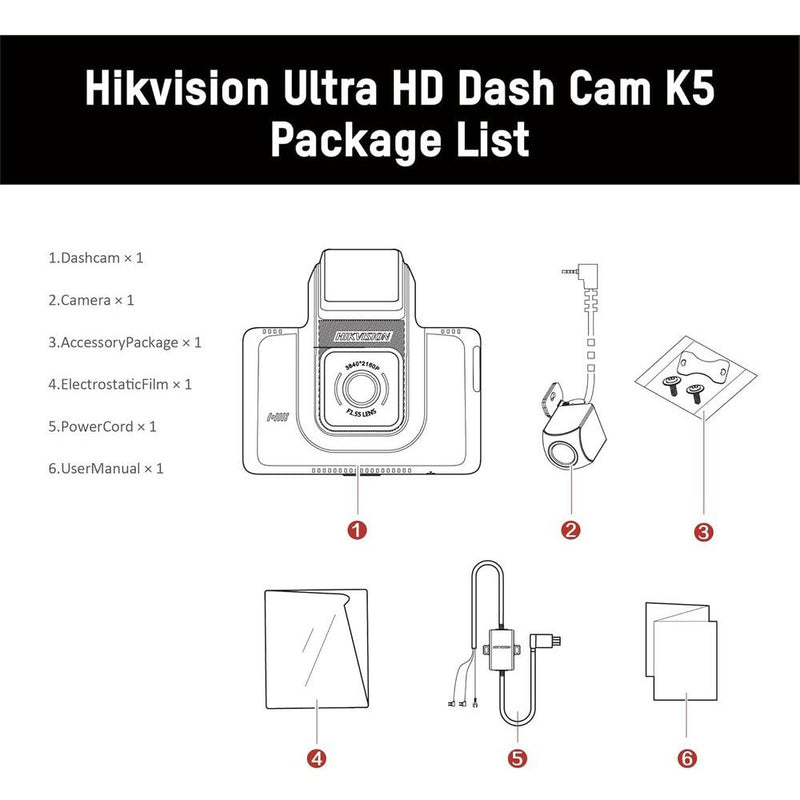 Hikvision AE-DC4328-K5 2K 2ch Dashcam