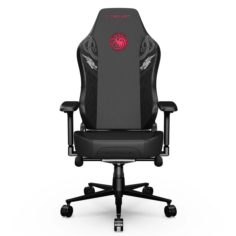 CYBEART | House Targaryen Gaming Chair - DC Comics | 4D Armrest | Inbuilt Lumbar Support | Supreme PU Leather, Ergonomic, Recline & Tilt