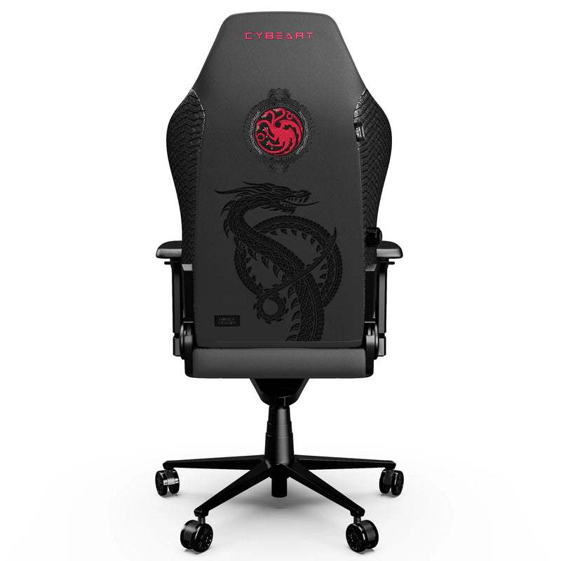 CYBEART | House Targaryen Gaming Chair - DC Comics | 4D Armrest | Inbuilt Lumbar Support | Supreme PU Leather, Ergonomic, Recline & Tilt