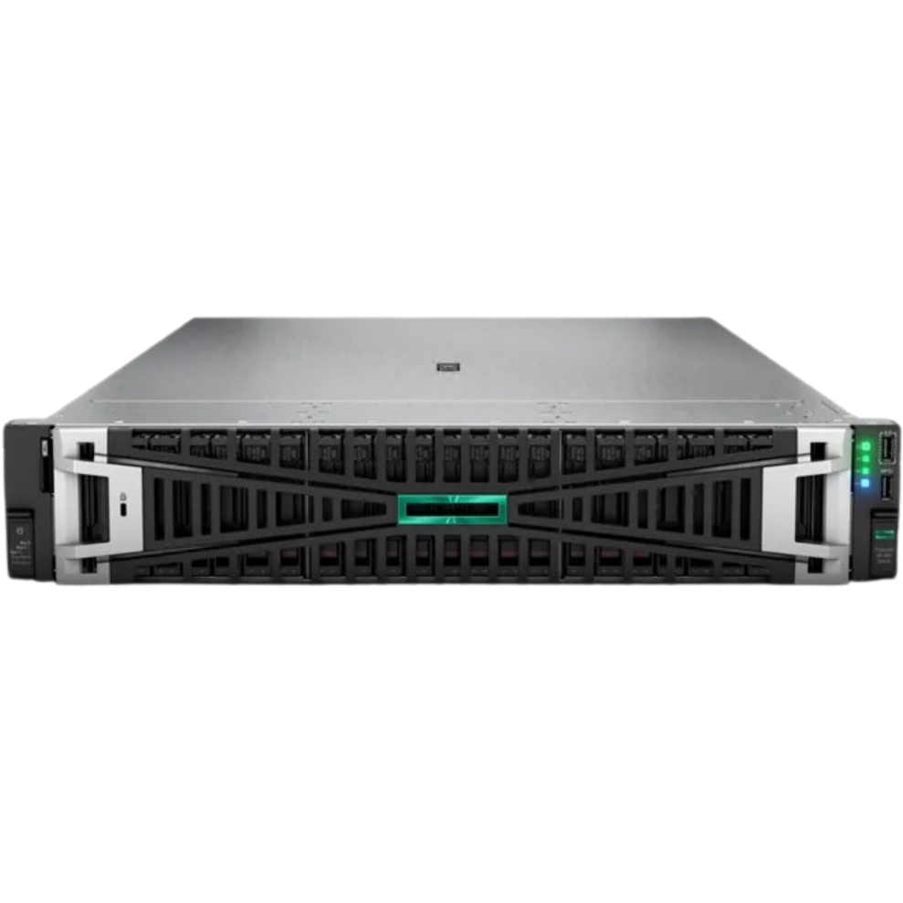 HPE ProLiant DL380 Gen11 Server, Xeon Silver 4510 12-Core, 64GB DDR5, 2x 960GB SSD, 2x 1.2TB SAS, 4x1G LAN, 2x 1000W PSU, Rail Kit
