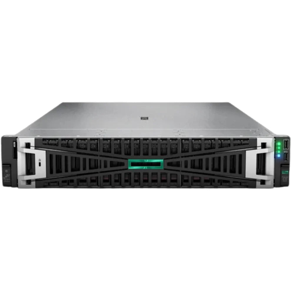 HPE DL380 Gen11 Server, 2× Xeon Gold 6530 32-Core, 64GB DDR5, 2×960GB SSD, 2×2.4TB SAS, 4×1G LAN, 2×1000W PSU, Rail Kit