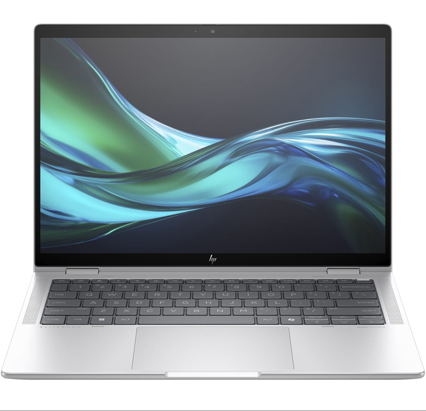 HP Elite x360 1040 G11 14-inch laptop with a touchscreen display, showing the front view with the screen on.