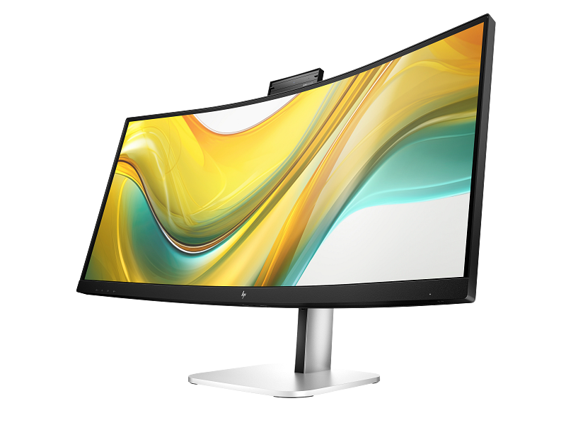 HP Series 5 Pro 534pm 34" WQHD Curved USB-C Conferencing Monitor, 3440×1440, 100Hz, 5ms, VA, 400 Nits, 99% sRGB, 5MP Webcam, 4×3W Speakers, 100W USB-C Power Delivery