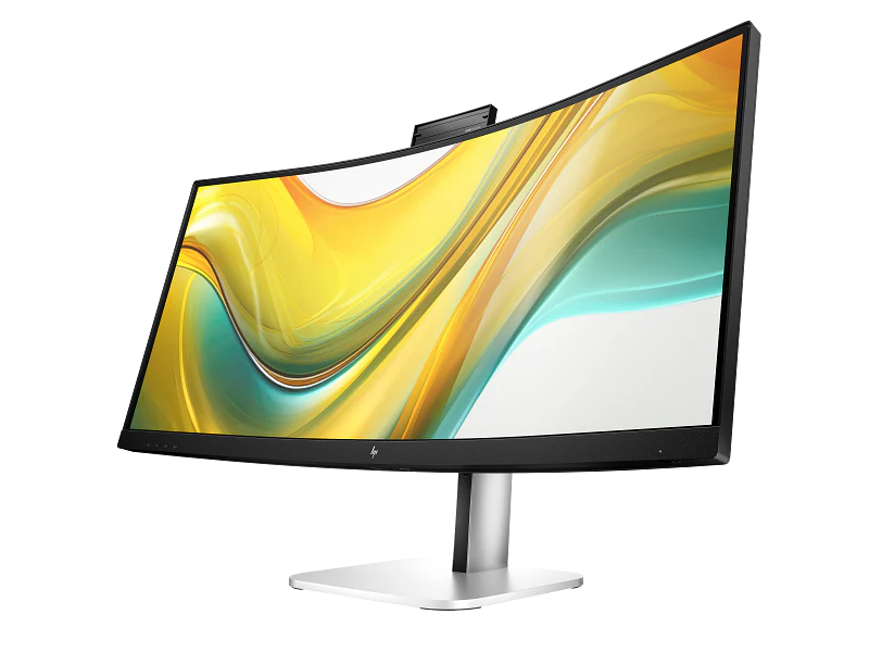 HP Series 5 Pro 34” WQHD VA USB-C Conferencing Monitor 534PM – UltraWide 21:9 Display, 5MP Webcam, Built-in Speakers & Mic, 100W USB-C Docking, KVM Switch, 100Hz Refresh Rate for Work & Video Meetings