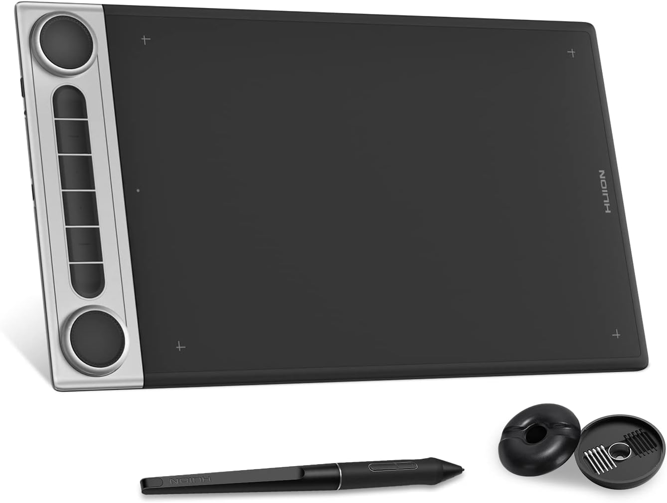 HUION GRAPHIC TABLET Q630M Inspiroy Dial 2 Bluetooth Wireless Graphics Drawing Tablet with Dual Dials Battery-Free Stylus PW517 for Digital Art and Graphics Design, Compatible with Mac, Windows, Linux, Android