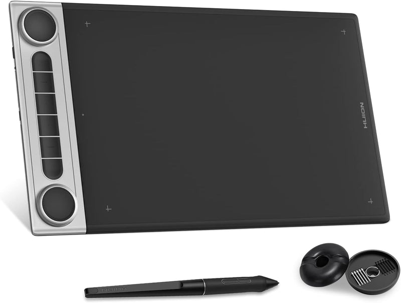 HUION GRAPHIC TABLET Q630M Inspiroy Dial 2 Bluetooth Wireless Graphics Drawing Tablet with Dual Dials Battery-Free Stylus PW517 for Digital Art and Graphics Design, Compatible with Mac, Windows, Linux, Android