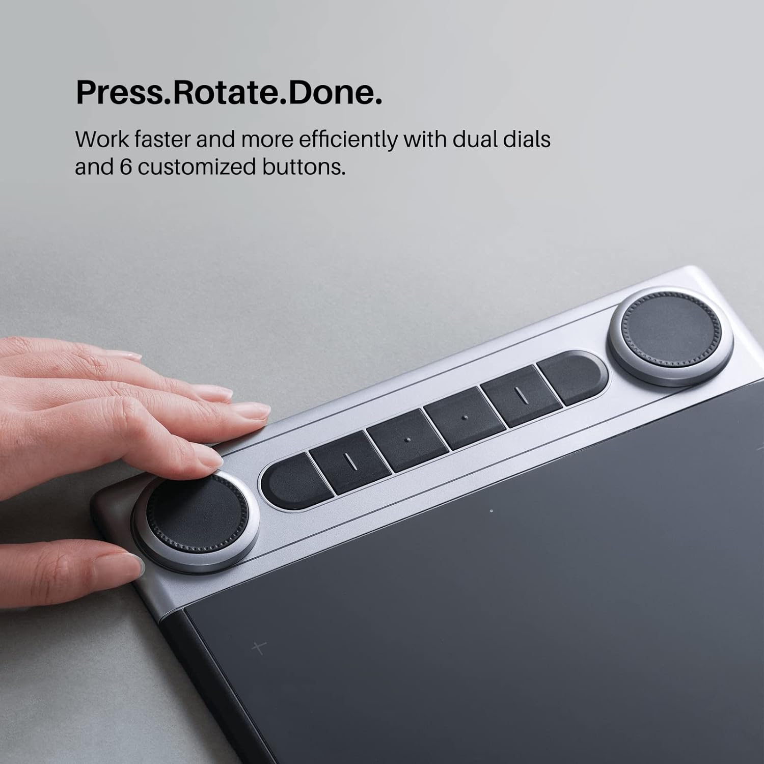 HUION GRAPHIC TABLET Q630M Inspiroy Dial 2 Bluetooth Wireless Graphics Drawing Tablet with Dual Dials Battery-Free Stylus PW517 for Digital Art and Graphics Design, Compatible with Mac, Windows, Linux, Android