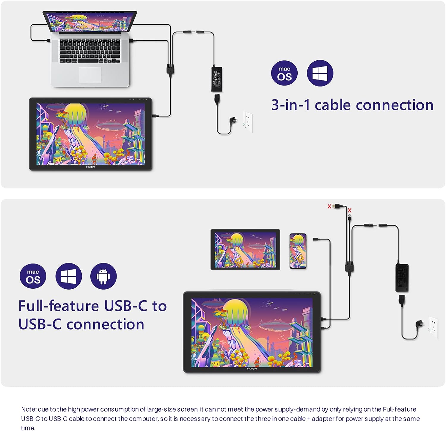 HUION Kamvas 24 Plus - 2K QHD Pen Display with Battery-Free Stylus, 140% sRGB Color Gamut, and Adjustable Stand - Ideal for Professional Artists, Designers, and Illustrators