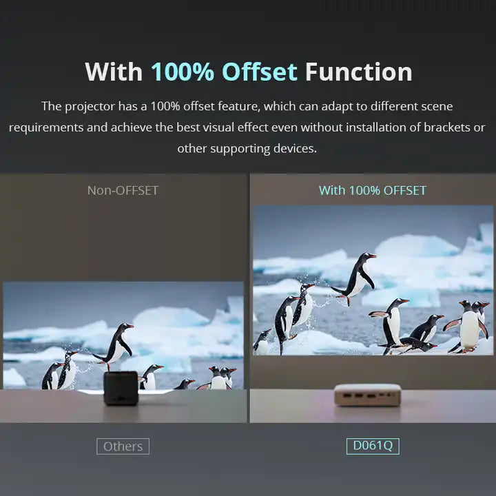 Hotack Newest D061 Full HD 1080P Home Theater Video Proyector Portable Mini Outdoor 4K Projector