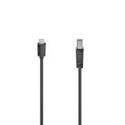 كابل Hama USB-C، قابس USB-C - قابس USB-B، USB 2.0، 480 ميجابت/ثانية، 1.50 متر