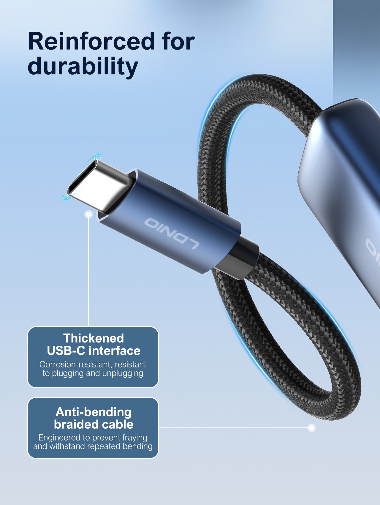 LDNIO HD-10C USB-C Hub Adapter with 4K HDMI Output, 4K@60Hz Docking Station, Aluminum Multiport Converter, Plug & Play USB-C Hub for Laptop & Devices