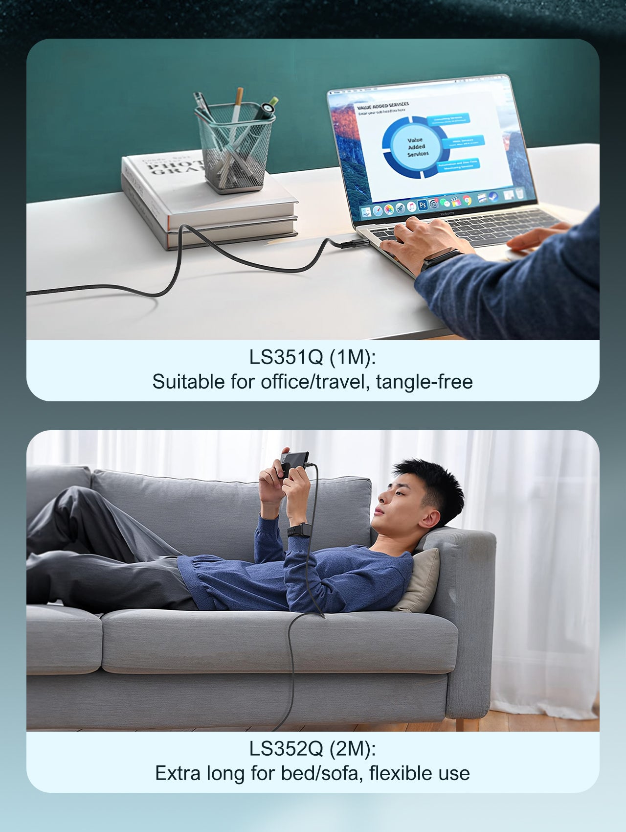 LDNIO LS352Q 2M 120W Fast Charging Type-C Cable – 3A Power Output, Anti-Bending Design, High-Speed Data Sync for Mobile Phones