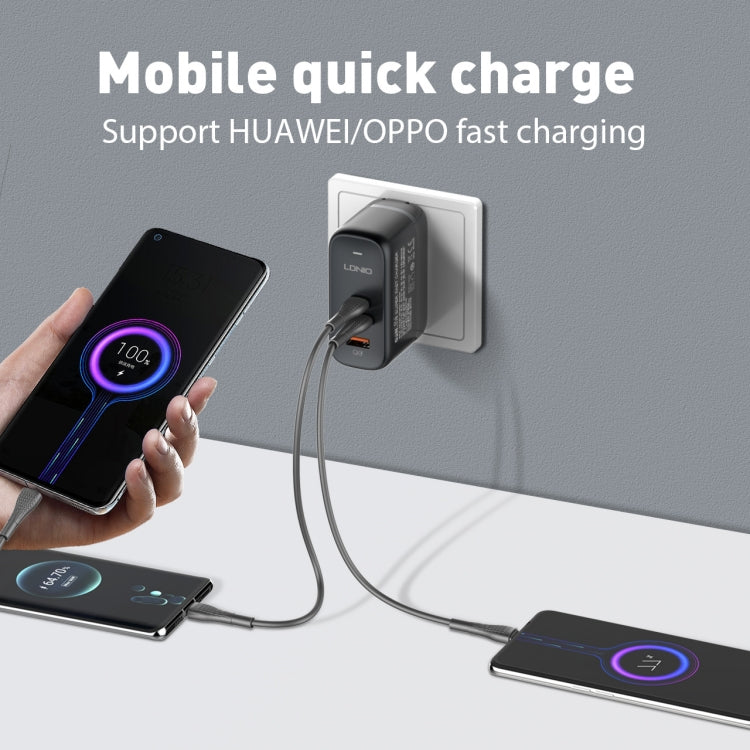 LDNIO 65W LC672C Type-C to Type-C Cable Support PD QC3.0 4.0+ Fast Charging Cell Mobile Phone Charger Data Cables for Telephone