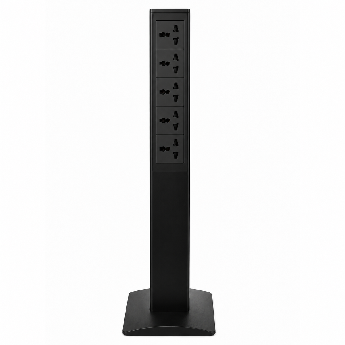 Avetron Single-Sided Columnar Power Socket Tower, 5 Universal Outlets, Tempered Glass, 680mm