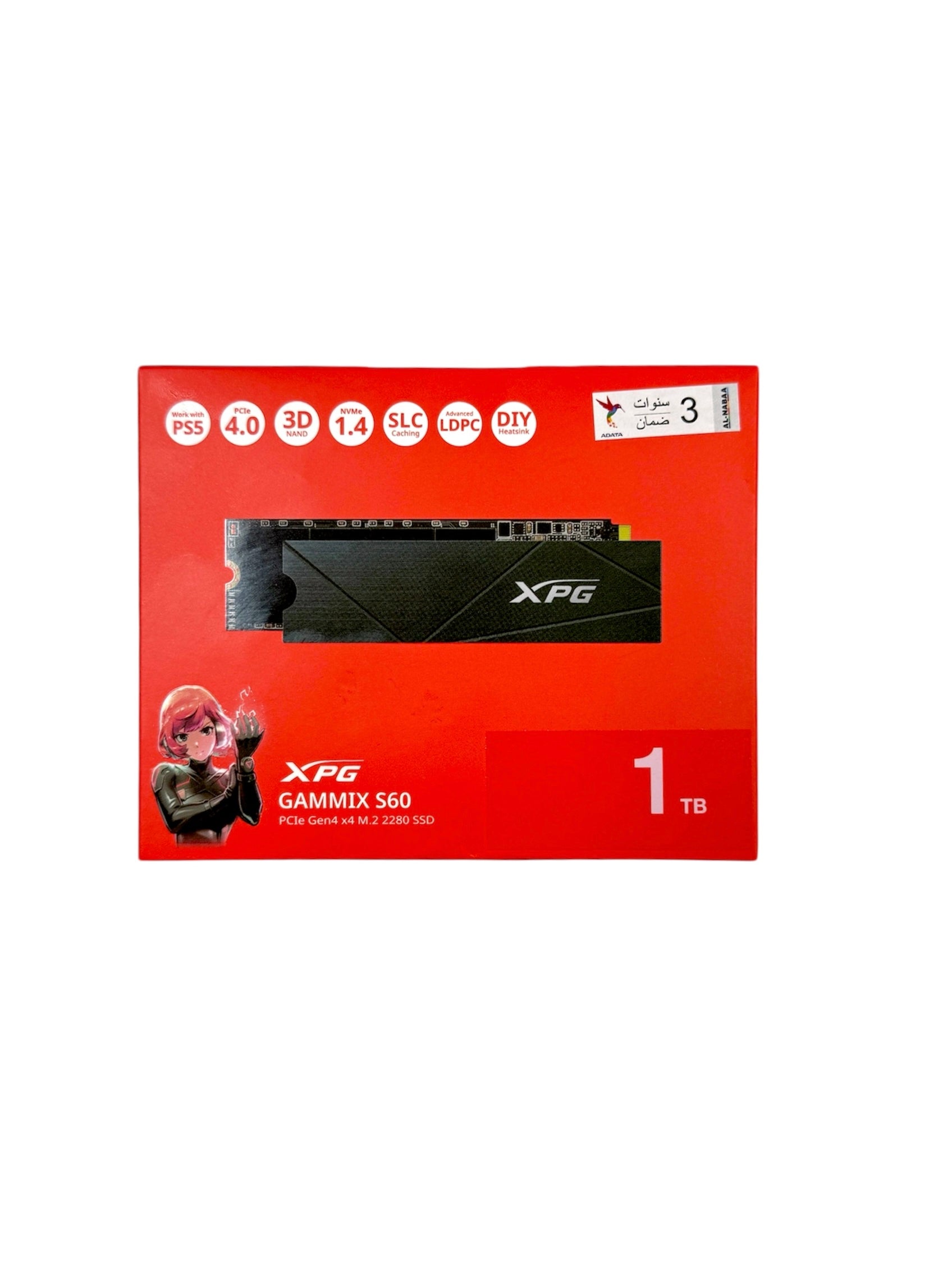 XPG GAMMIX S60 1TB PCIe Gen4 x4 NVMe SSD – Up to 5000/4200MB/s with Heat-Sink, PS5 Compatible