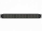 Atlantic AT-PNL-7248S-C6A 48-Port CAT6A Shielded Patch Panel – STP Rackmount Panel with LSA Terminals & Dual-Layer Color-Coded Design
