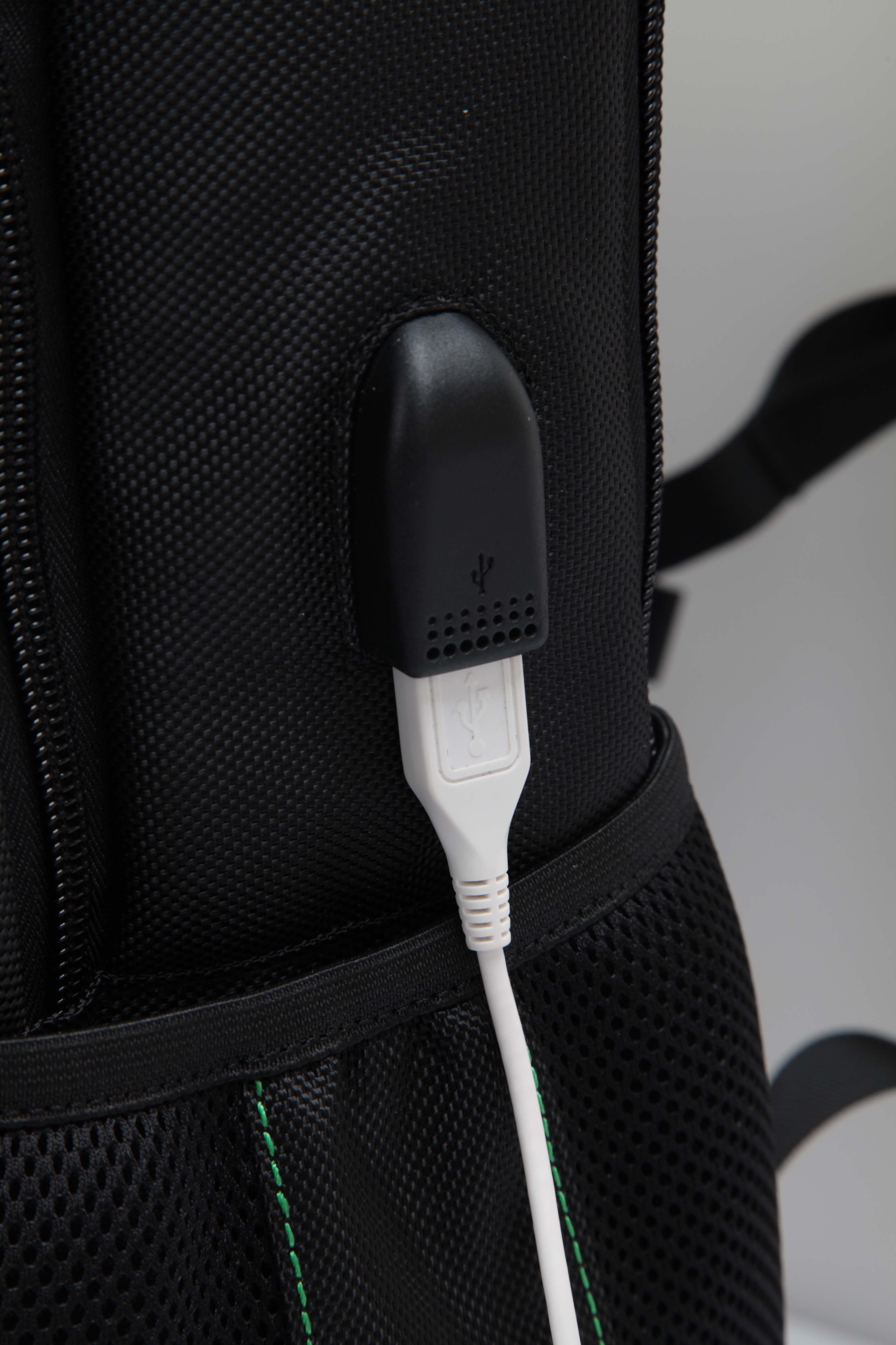 Bestlife Gaming Backpack with USB connector for 17" Laptop - Green