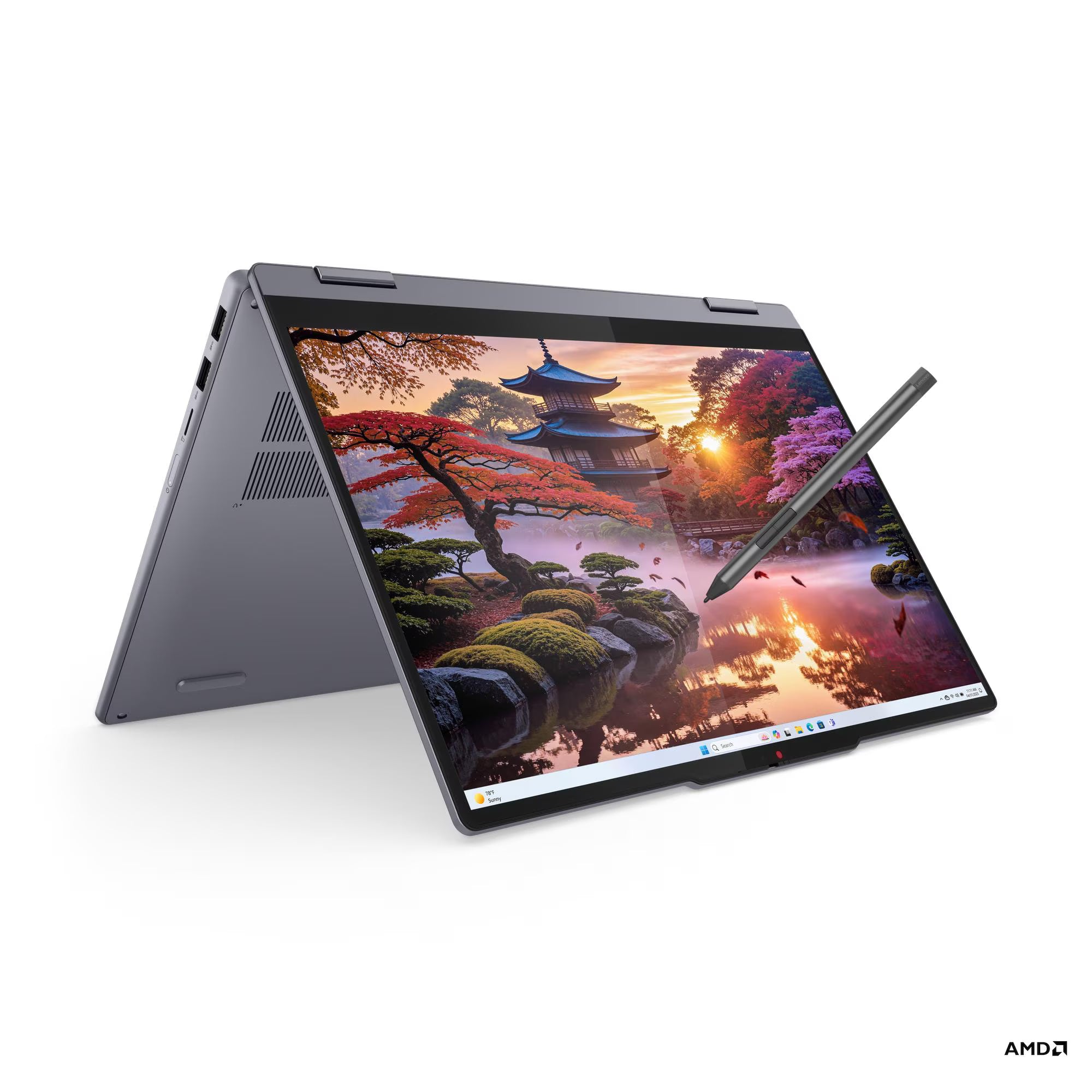 لينوفو IdeaPad 5 2 في 1 14AKP10 83KT0058AX - شاشة لمس 14 بوصة WUXGA 60 هرتز - معالج AMD Ryzen AI 7 350 - ذاكرة عشوائية 24 جيجابايت - قرص صلب SSD بسعة 1 تيرابايت - بطاقة رسومات مشتركة - نظام ويندوز 11 برو K