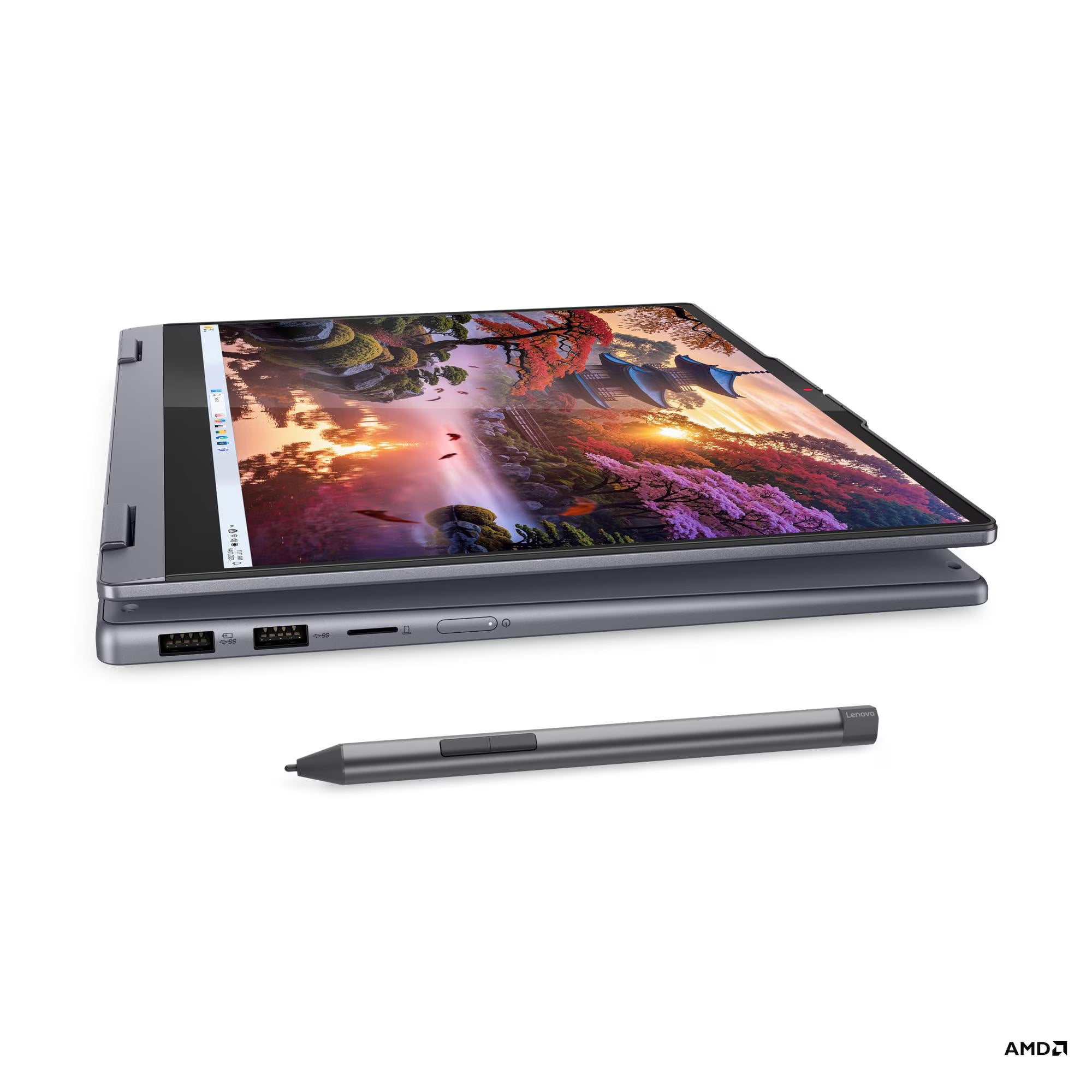 لينوفو IdeaPad 5 2 في 1 14AKP10 83KT0058AX - شاشة لمس 14 بوصة WUXGA 60 هرتز - معالج AMD Ryzen AI 7 350 - ذاكرة عشوائية 24 جيجابايت - قرص صلب SSD بسعة 1 تيرابايت - بطاقة رسومات مشتركة - نظام ويندوز 11 برو K