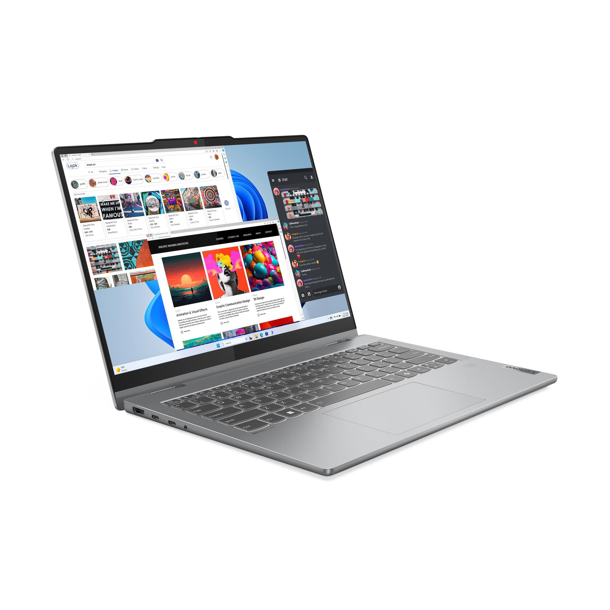 لينوفو آيديا باد 5 2 في 1 14IRH9 83KX002TAX - شاشة لمس 14 بوصة WUXGA 60 هرتز - إنتل كور i7-13620H - ذاكرة عشوائية 16 جيجابايت - قرص صلب SSD بسعة 512 جيجابايت - بطاقة رسومات مشتركة - ويندوز 11 برو K