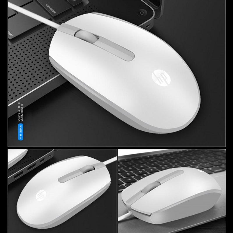 HP M10 Wired USB Mouse with 3 Buttons High Definition 1000DPI Optical Tracking and Ambidextrous Design