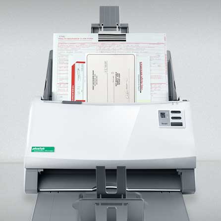 Plustek SmartOffice PS3140U Duplex Document Scanner , 40 ppm / 80 ipm , 100-Sheet ADF , 600 dpi , OCR , USB 2.0