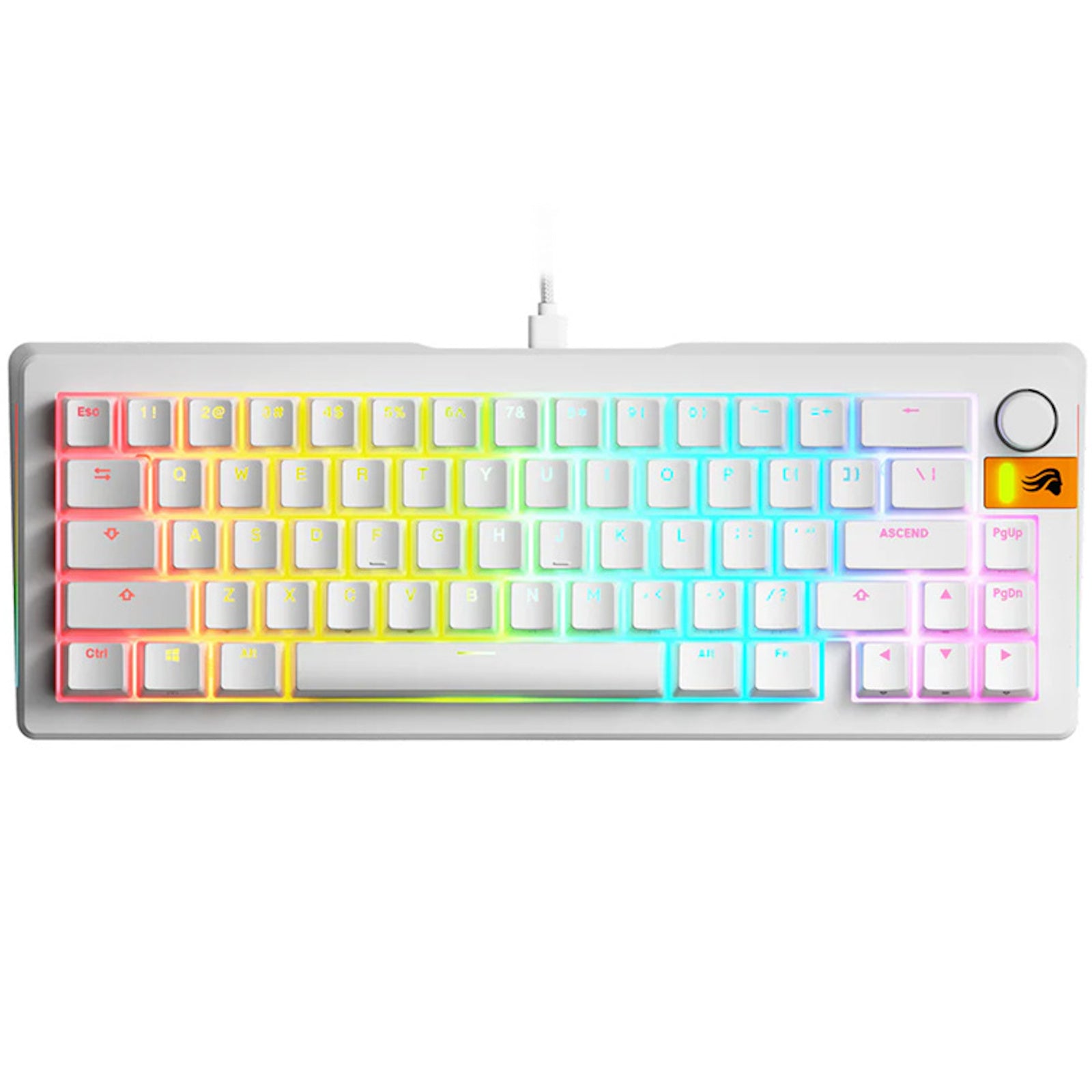 Glorious GMMK 3 HE 65% Prebuilt Mechanical Gaming Keyboard – Hall Effect Magnetic Switches, Rapid Trigger, 8K Polling Rate, Hot-Swappable, RGB Lighting, Compact 65% Layout, USB-C Wired