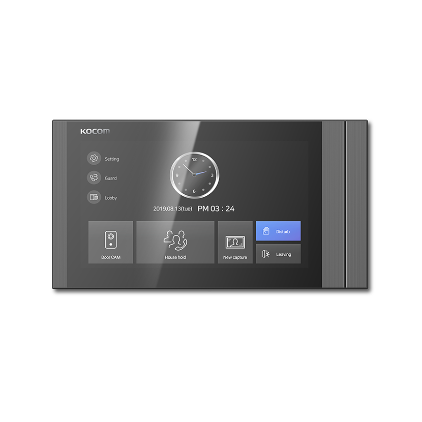 KOCOM 2MP AHD Door Camera KC-MC30M with Night Vision & 7" Full Touchscreen Videophone KCV-T701SM Compatible with 1080p AHD CCTV