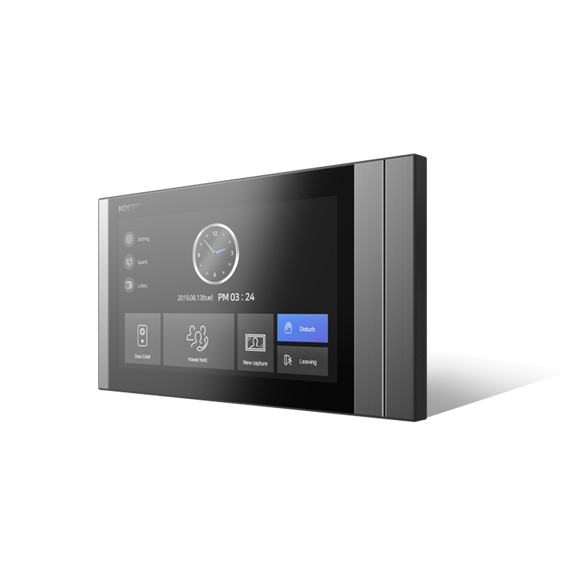 KOCOM 2MP AHD Door Camera KC-MC30M with Night Vision & 7" Full Touchscreen Videophone KCV-T701SM Compatible with 1080p AHD CCTV