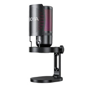 BOYA K3-02 USB Condenser Microphone , 48kHz/24-bit Hi-Fi Audio , Supercardioid Pickup | One-Tap Noise Cancellation | Dynamic RGB Lighting , Real-Time Monitoring , Gain Control , Pop Filter & Shock Mount – Black