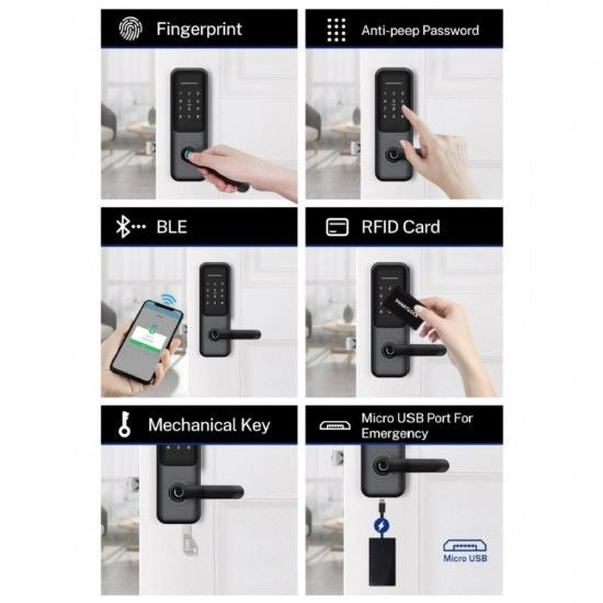 LILIWISE H3B-TBW Smart Door Lock