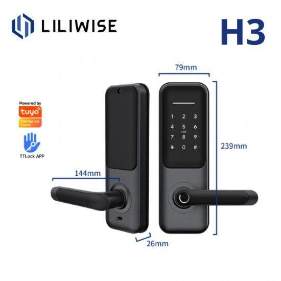 LILIWISE H3B-TBW Smart Door Lock