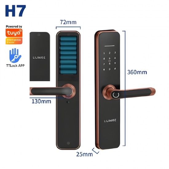 LILIWISE H7B-TBW Smart Door Lock