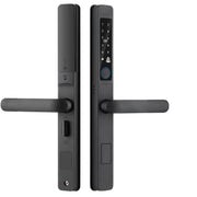 قفل باب ذكي من لوكستار LS-C105A، مقاوم للماء، يعمل ببصمة الإصبع، مع تطبيق بلوتوث، وبطاقة IC، ولوحة مفاتيح - أسود