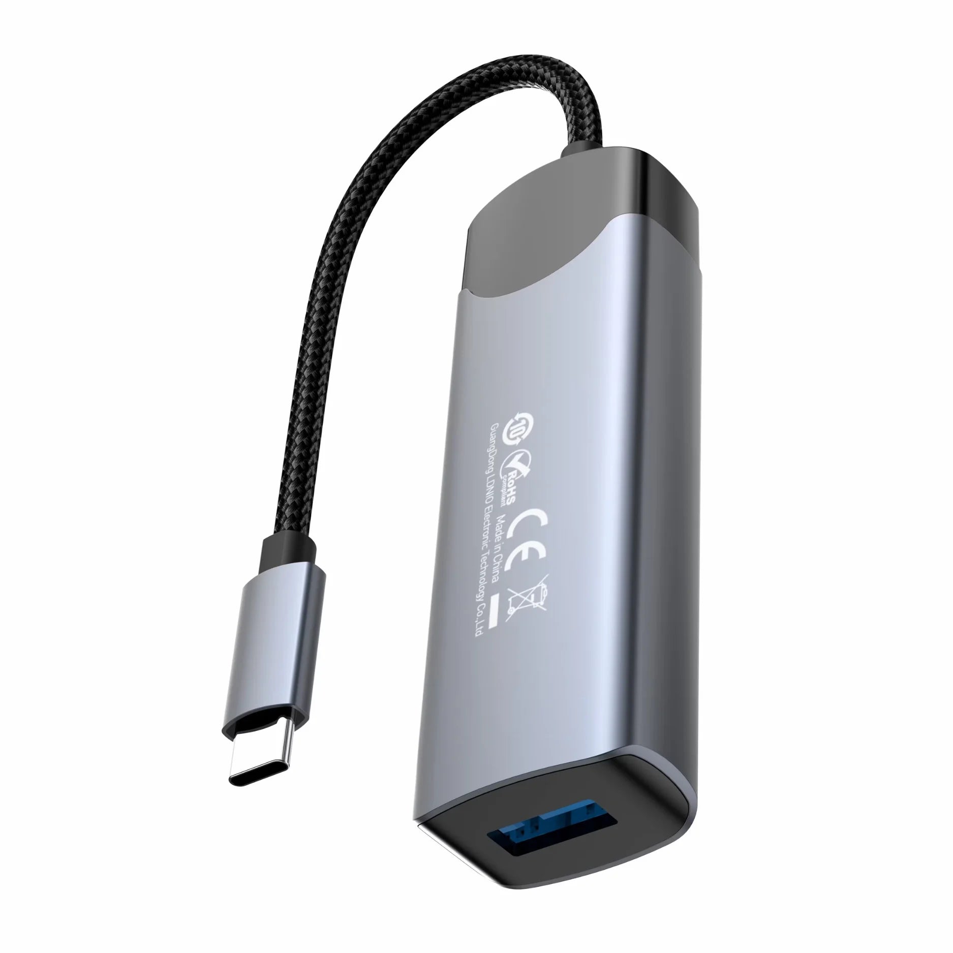 محول LDNIO DS-134C من USB-C إلى 4× USB 3.0، نقل بيانات عالي السرعة بسرعة 5Gbps، موزع متعدد المنافذ بتقنية التوصيل والتشغيل لأجهزة اللابتوب، الكمبيوتر الشخصي وماك — تصميم مدمج ومحمول