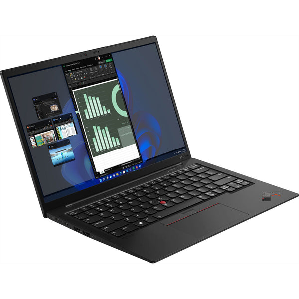لاب توب Lenovo ThinkPad X1 Carbon Gen 10 مقاس 14 بوصة 2.8K OLED - Core i7-1260P - ذاكرة الوصول العشوائي 16 جيجابايت - SSD 512 جيجابايت - Intel Iris Xe - Win 11 Pro (أسود داكن، منسوج)